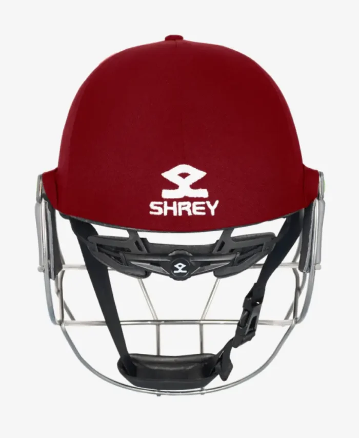 Maroon Shrey Koroyd stainless steel cricket helmet premium protective face grill
