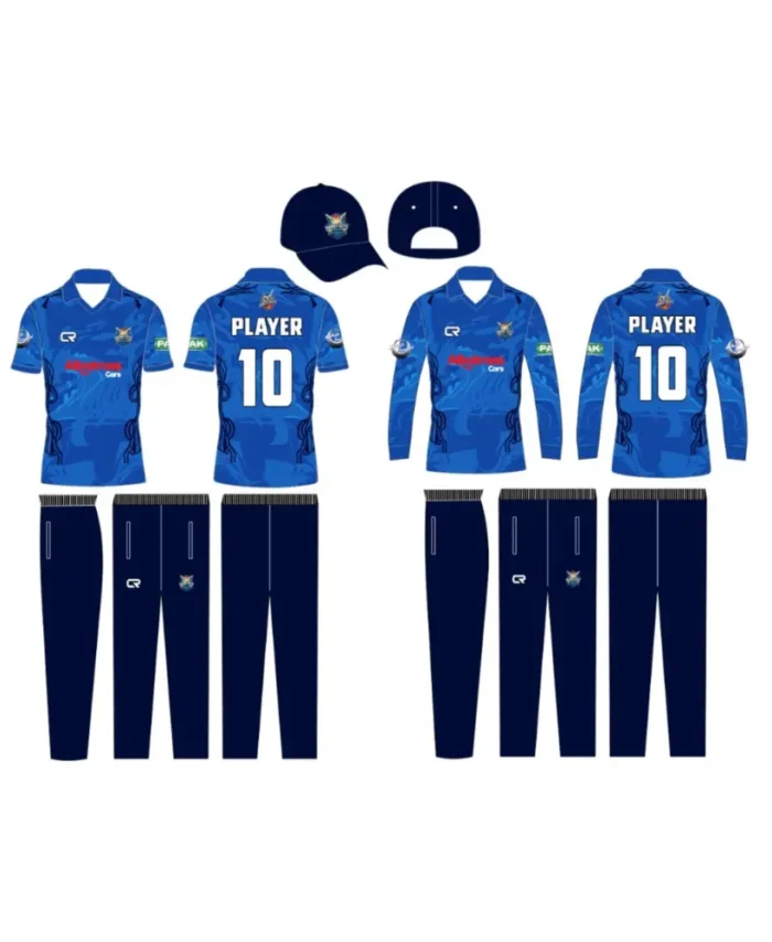 Derby City Playing Kit – Professional Cricket Team Uniform Set (Custom Name & Number, Jersey + Trouser + Cap)