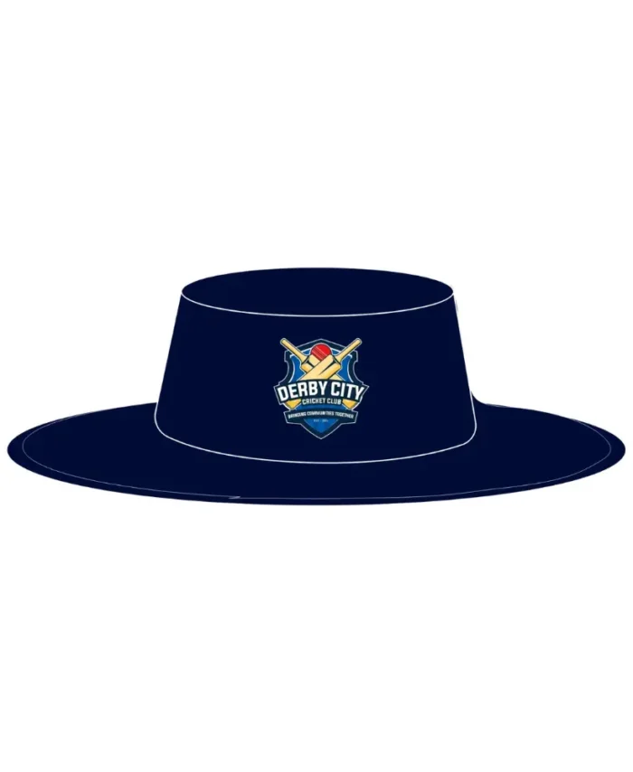 Men’s Navy Cricket Match Hat – Derby City CC Wide Brim Cricket Cap